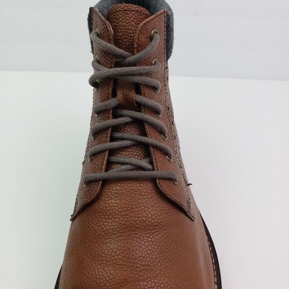 Warfield & Grand Darren Mens Size 8.5 Brown Leather Cap Toe Brogue Boots Shoes - Picture 9 of 12